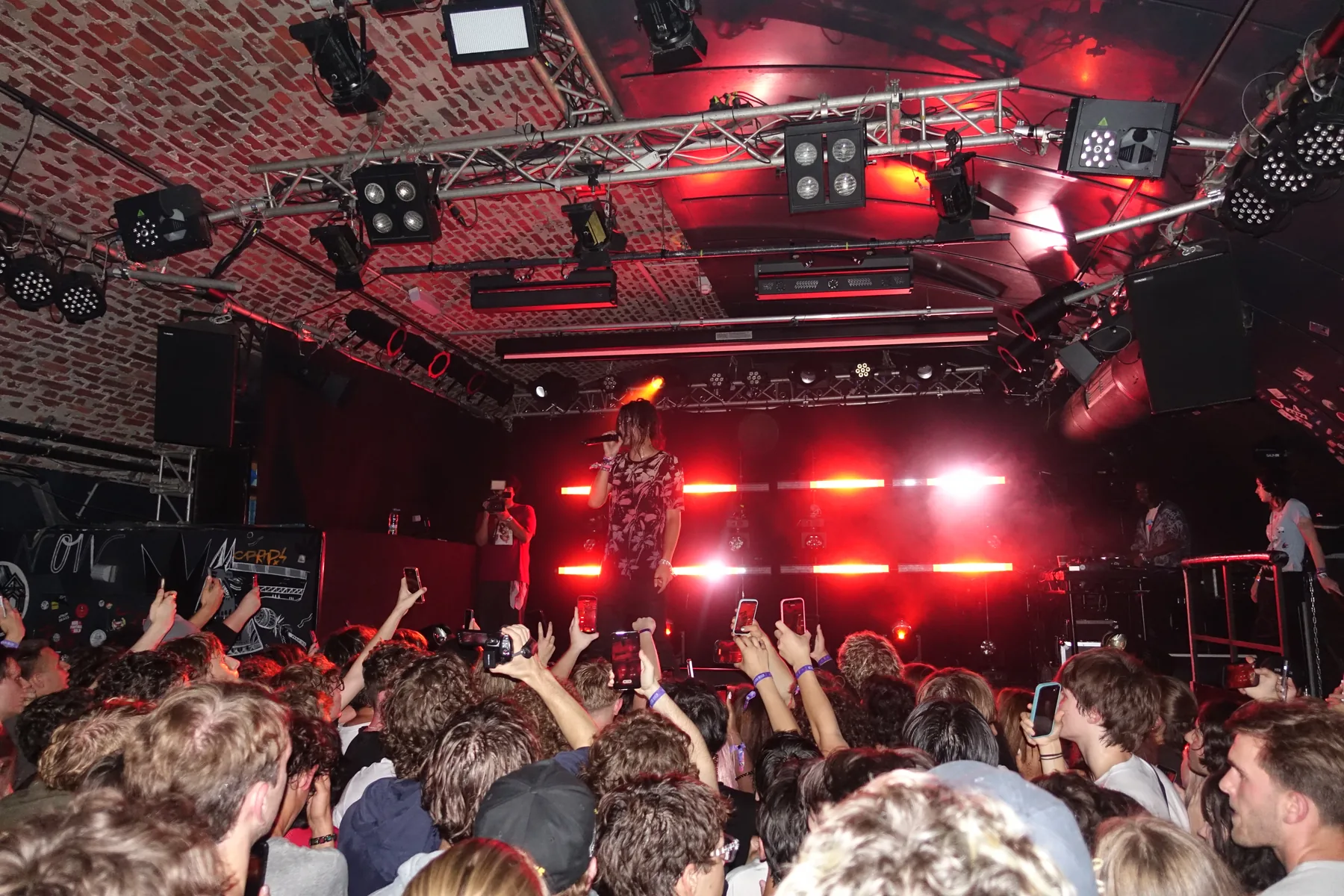 Stage in red light
